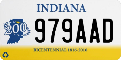 IN license plate 979AAD
