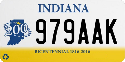 IN license plate 979AAK