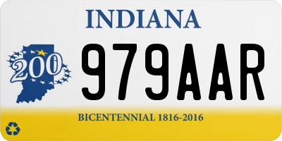 IN license plate 979AAR