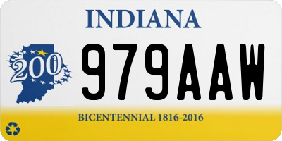 IN license plate 979AAW