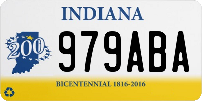 IN license plate 979ABA