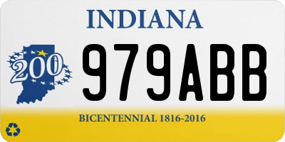 IN license plate 979ABB