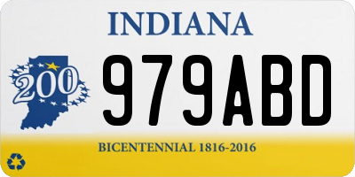 IN license plate 979ABD