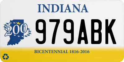 IN license plate 979ABK
