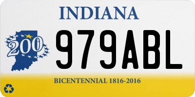 IN license plate 979ABL