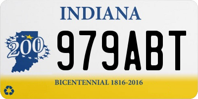 IN license plate 979ABT