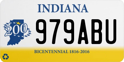 IN license plate 979ABU