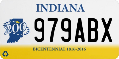 IN license plate 979ABX