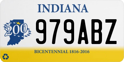 IN license plate 979ABZ