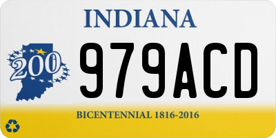 IN license plate 979ACD