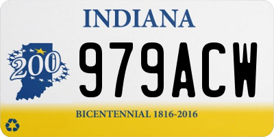 IN license plate 979ACW