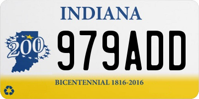 IN license plate 979ADD