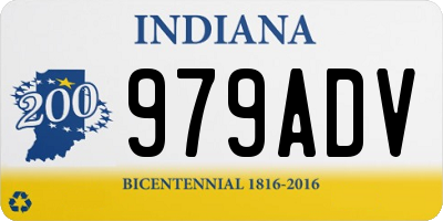 IN license plate 979ADV