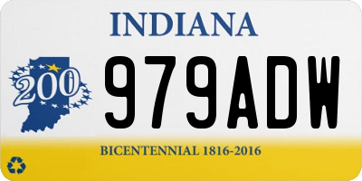 IN license plate 979ADW