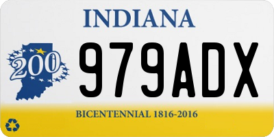 IN license plate 979ADX