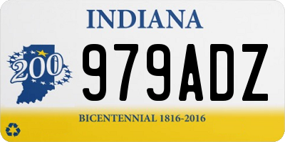 IN license plate 979ADZ