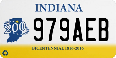 IN license plate 979AEB