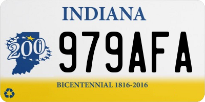 IN license plate 979AFA