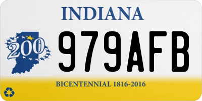 IN license plate 979AFB