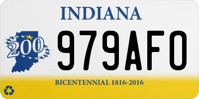 IN license plate 979AFO