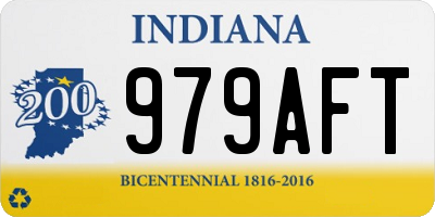 IN license plate 979AFT