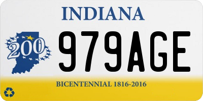 IN license plate 979AGE