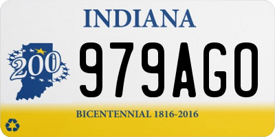 IN license plate 979AGO