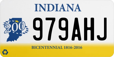 IN license plate 979AHJ