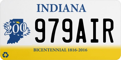 IN license plate 979AIR