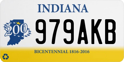 IN license plate 979AKB