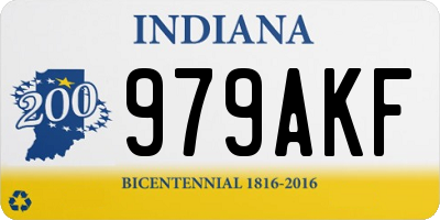 IN license plate 979AKF