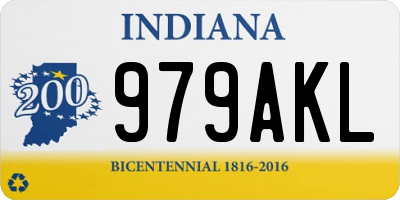 IN license plate 979AKL