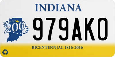 IN license plate 979AKO
