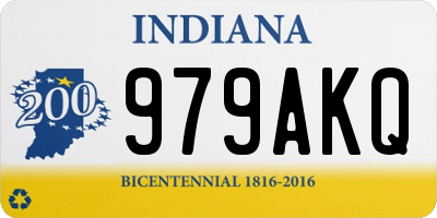 IN license plate 979AKQ