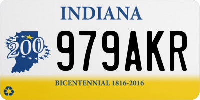 IN license plate 979AKR