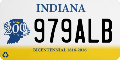 IN license plate 979ALB