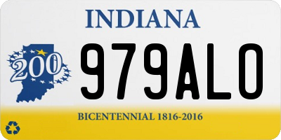 IN license plate 979ALO