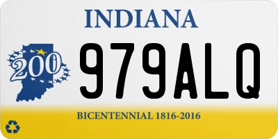 IN license plate 979ALQ