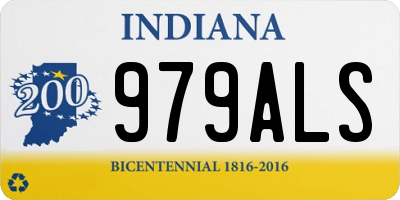 IN license plate 979ALS