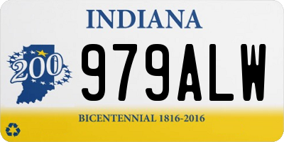 IN license plate 979ALW