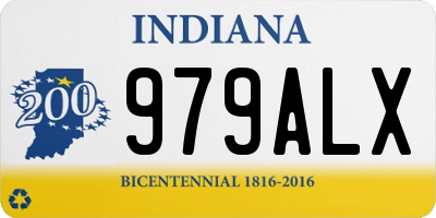 IN license plate 979ALX