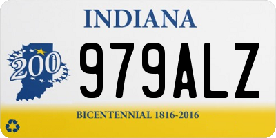 IN license plate 979ALZ