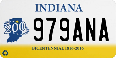 IN license plate 979ANA