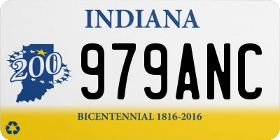 IN license plate 979ANC