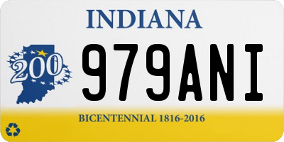 IN license plate 979ANI