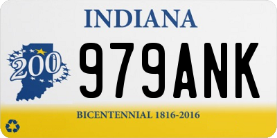 IN license plate 979ANK