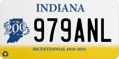 IN license plate 979ANL