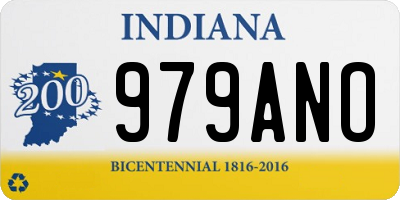 IN license plate 979ANO