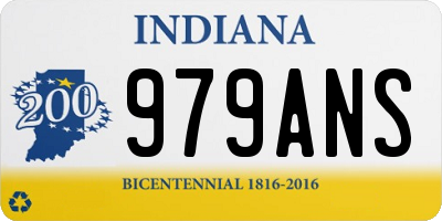 IN license plate 979ANS