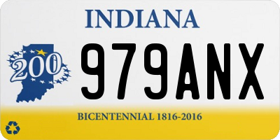 IN license plate 979ANX